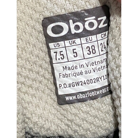 NIB OBOZ Womens 7.5 Sawtooth X Mid B-DRY Waterproof Hiking Boots Shoes RYE Brown - Picture 10 of 13